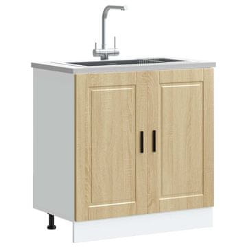 Vidaxl Ormarić za umivaonik Porto Sonoma hrast 80x46x81,5 cm