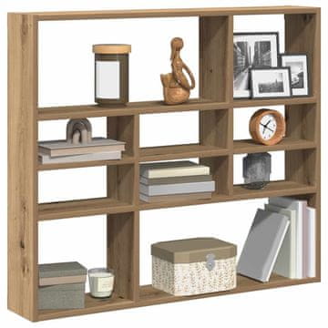 Vidaxl Zidna polica Artisan hrast 90x16x78 cm Materijal na bazi drva