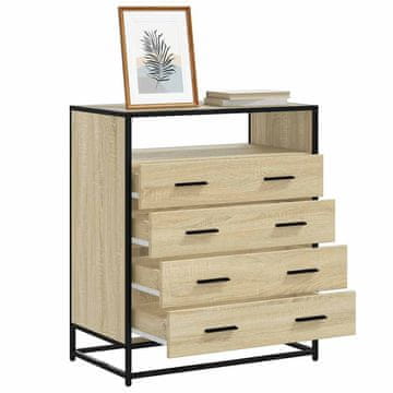 Vidaxl Komoda s ladicama, Sonoma hrast, 70x41x83,5 cm, Materijal na bazi drva