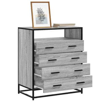 Vidaxl Komoda s ladicama, sivi hrast sonoma, 70x41x83,5 cm, materijal na bazi drva