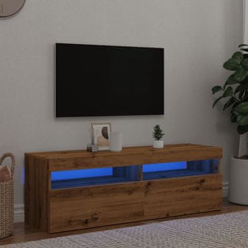 Vidaxl TV ormarić s LED rasvjetom Artisan hrast 120x35x40 cm