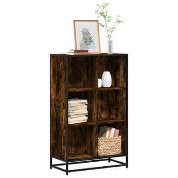 Vidaxl Biblioteka dimljena hrastovina 65,5 x 33 x 107,5 cm