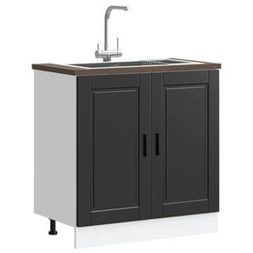 Vidaxl Ormarić za umivaonik Porto crni 80x46x81,5 cm