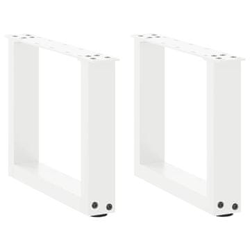 Vidaxl Noge za klub stolić, 2 kom, bijele, 40 x (30-31) cm, čelik