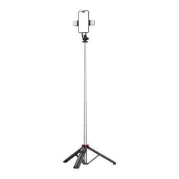 MG Telescopic Bluetooth selfie štap s LED svjetlom 1.3m, crno