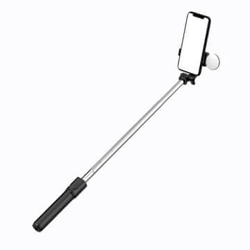 MG Telescopic Bluetooth selfie štap s LED svjetlom 0.71m, crno