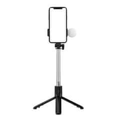 MG Telescopic Bluetooth selfie štap s LED svjetlom 0.71m, crno