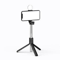 MG Telescopic Bluetooth selfie štap s LED svjetlom 0.71m, crno
