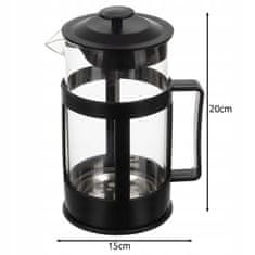 Ruhhy Stakleni spremnik s filtrom za kavu ili čaj 1000ml francuspress