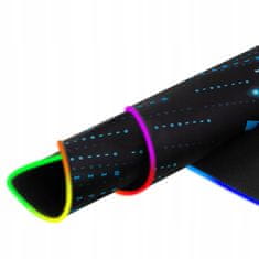 Dexxer Osvijetljena LED RGB računalna podloga za miš i tipkovnicu 80x30cm MATIX RF
