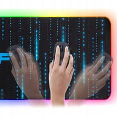 Dexxer Osvijetljena LED RGB računalna podloga za miš i tipkovnicu 80x30cm MATIX RF