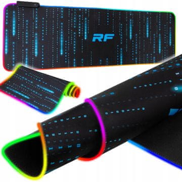 Dexxer Osvijetljena LED RGB računalna podloga za miš i tipkovnicu 80x30cm MATIX RF