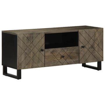 Vidaxl TV stalak crni 105x33x46 cm masivno drvo manga