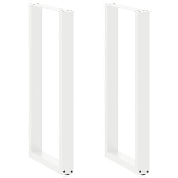 Vidaxl Noge za klub stolić, 2 kom, bijele, 50 x (100-101) cm, čelik