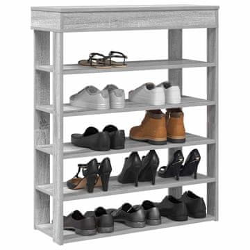 Vidaxl Stalak za cipele, sivi hrast sonoma, 80x30x98 cm