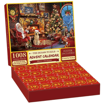 Cool Mango božićni adventski kalendar s 2D slagalicom, 1008 komada za dnevno odbrojavanje - Puzzlex