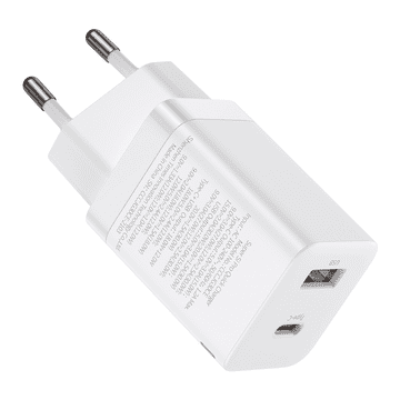 BASEUS Adapter brzi punjač Super-Si Pro QC ulaz Type C i Type A (EU Blister) - bijeli