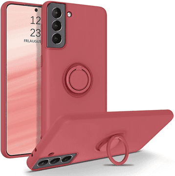 Onasi Silikonska maskica Liquid Ring za Samsung Galaxy A52 A525 LTE / A52s A527 / A52 A526 5G - roza