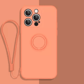 Onasi Silikonska maskica Liquid Ring za iPhone 13 Pro Max - narančasta