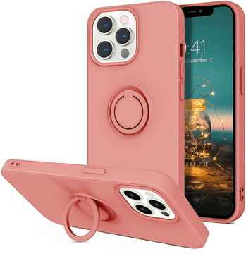 Onasi Silikonska maskica Liquid Ring za iPhone 13 Pro Max - roza