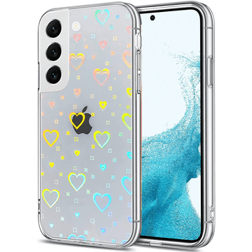 Onasi Clear Case Silikonska maskica Hologram za Samsung Galaxy A52 A525 LTE /A52 A526 5G / A52s A527 - prozorna s srcima