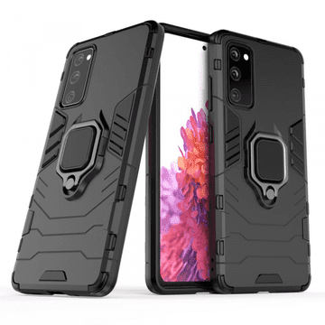 Onasi Silikonska maskica Armor Ring za Samsung Galaxy A14 - crna