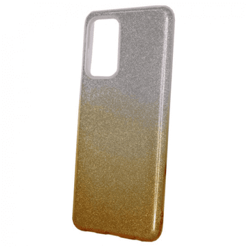 Onasi Silikonska maskica s šljokicama Bling 2u1 za Samsung Galaxy A54 - srebrno zlatna
