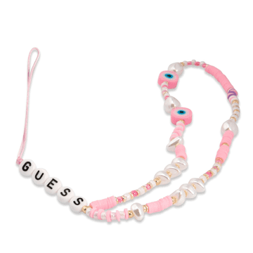 Guess GUSTBOHP narukvica / privjesak za telefon - Beads Shell roza
