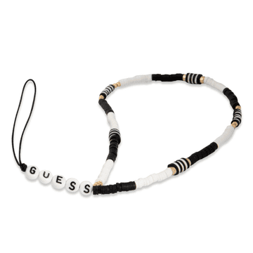Guess GUSTBOHP narukvica / privjesak za telefon - Heishi Beads crno bijela