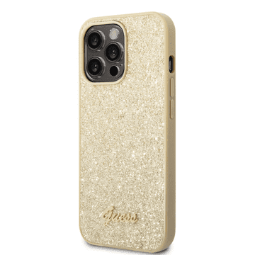Guess GUHCP14LHGGSHK ovitek za iPhone 14 Pro - zlat z bleščićima