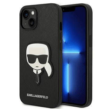 Karl Lagerfeld Originalen ovitek iPhone 14 Plus 6.7 - Karls Head - crna zaštita - KLHCP14MSAPKHK
