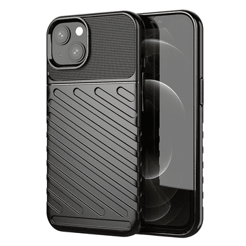 Onasi Silikonska maskica Thunder Armor za iPhone 15 - crna