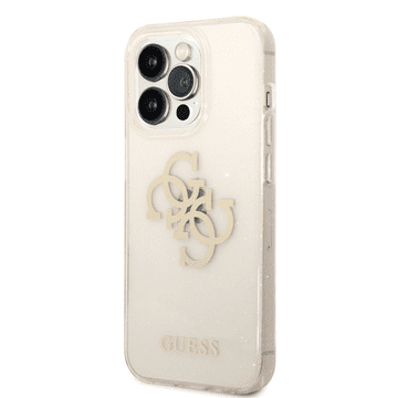 Guess GUHCP14LPCUGL4GGO silikonska maskica za iPhone 14 Pro - prozorna s zlatim sjajem