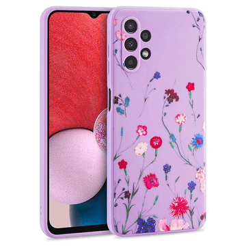 Onasi Tekuća silikonska maskica Pomlad za Samsung Galaxy A34 - ljubičasta