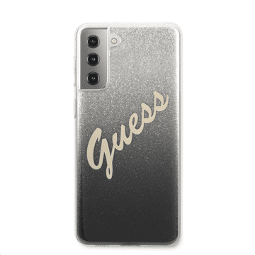 Guess GUHCS21MPCUGLSBK silikonska maskica za Samsung Galaxy S21 Plus G996 - srebrno sive bleščice