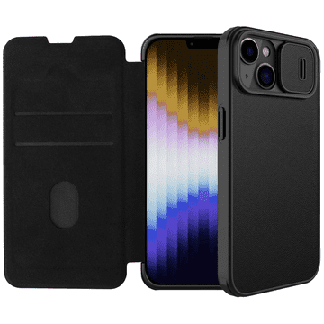 Nillkin Preklopna torbica QIN Pro s zaštitom kamere za iPhone 14 6.1 - crna