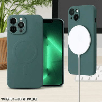 Onasi Silikonska maskica MagSafe za iPhone 13 Pro - mat zelena