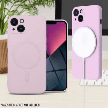 Onasi Silikonska maskica MagSafe za iPhone 14 Plus - mat roza