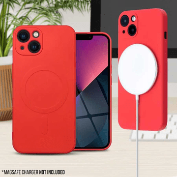 Onasi Silikonska maskica MagSafe za iPhone 14 Pro - mat crvena
