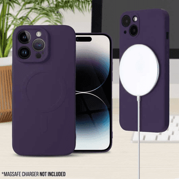 Onasi Silikonska maskica MagSafe za iPhone 14 Pro - mat ljubičasta