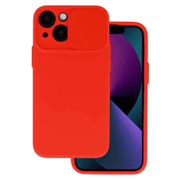 Onasi Lens Cover silikonski ovitek za zaštitu za iPhone 15 Pro - crvena
