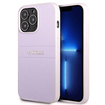 Guess GUHCP13LPSASBPU silikonska maskica za iPhone 13 Pro - lila