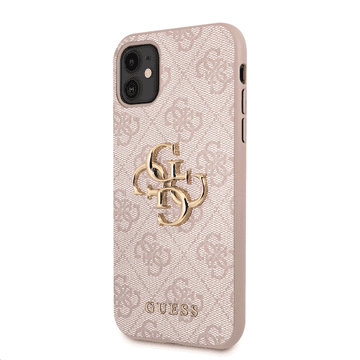 Guess GUHCN614GMGPI silikonska maskica za iPhone 11 - roza s zlatim logom