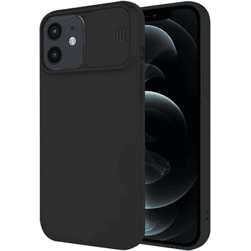 Onasi Lens Cover silikonska maskica za zaštitu za iPhone 15 Pro Max - crna