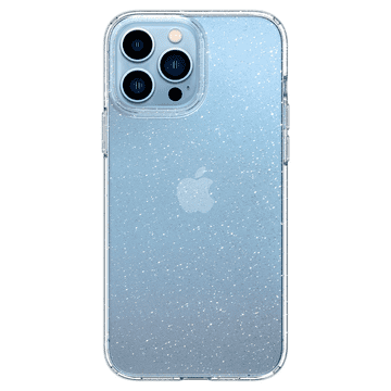 Onasi Silikonska maskica s šljokicama za iPhone 15 Pro Max - prozirna sa srebrnim šljokicama
