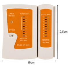 MG Bigstren ispitivač kabela RJ45 / RJ11, bijela/naranča