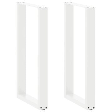 Vidaxl Noge za klub stolić, 2 kom, bijele, 50 x (90-91) cm, čelik