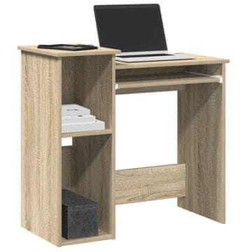 Vidaxl Radni stol s policama, hrast Sonoma, 84x40x78 cm