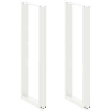 Vidaxl Noge za klub stolić, 2 kom, bijele, 40 x (110-111) cm, čelik