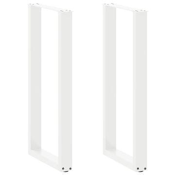 Vidaxl Noge za klub stolić, 2 kom, bijele, 40 x (100-101) cm, čelik